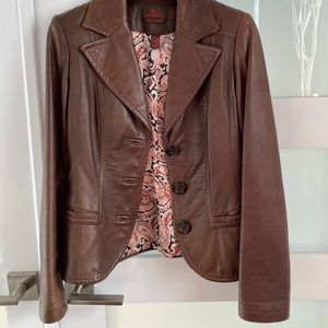 Danier genuine leather brown jacket.